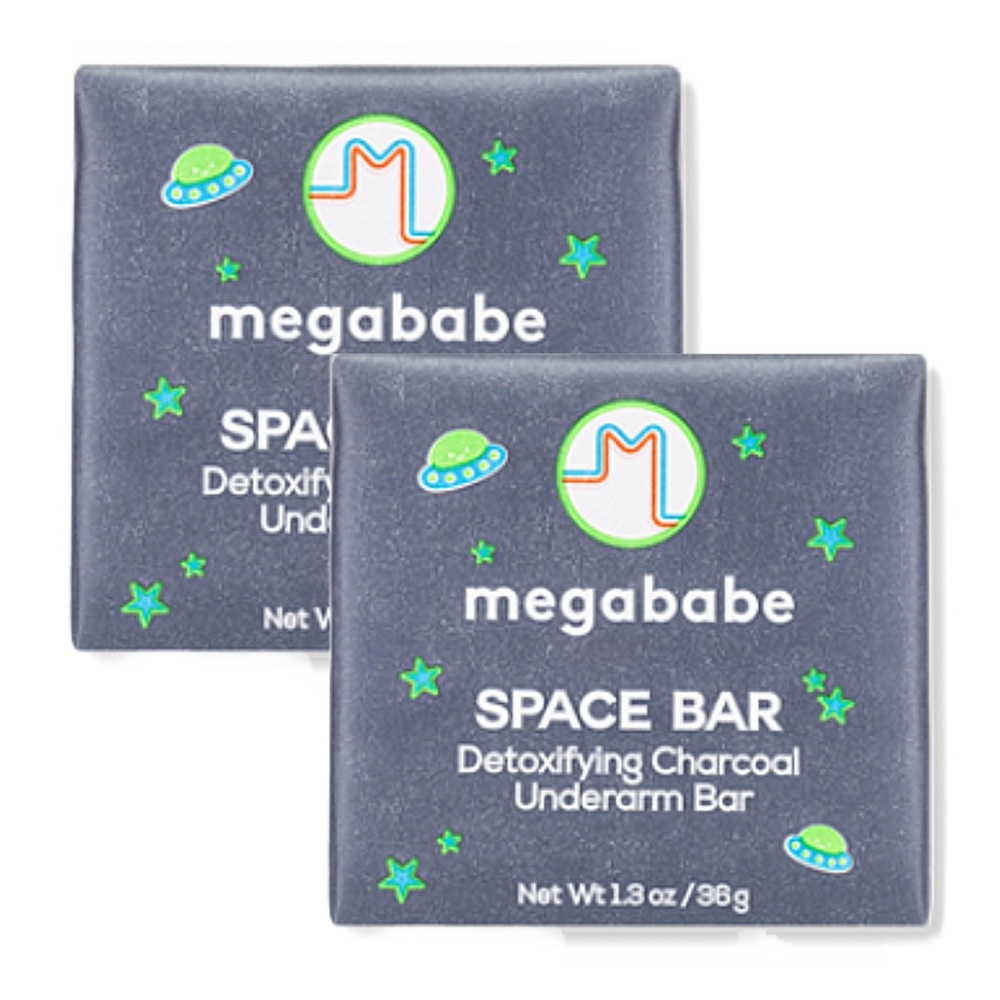 $5❤️‍🔥 Megababe Space Bar Detoxifying Charcoal Underarm Bar Mini 2PK NEW